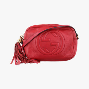 Pre-owned Gucci Soho Red Leather 308364 shoulderbag | stylenewstar