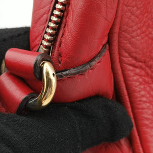 Pre-owned Gucci Soho Red Leather 308364 shoulderbag | stylenewstar