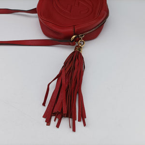 Pre-owned Gucci Soho Red Leather 308364 shoulderbag | stylenewstar