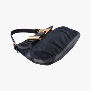 Pre-owned Gucci Queen Black canvas× leather 189885 handbag | stylenewstar
