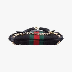 Secondhand Gucci Horsebit Black canvas×Leather 131094 handbag | stylenewstar