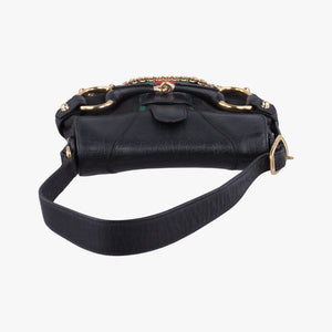 Secondhand Gucci Horsebit Black canvas×Leather 131094 handbag | stylenewstar