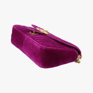 Vintage Gucci GG Marmont Purple velour 448497 shoulderbag | stylenewstar