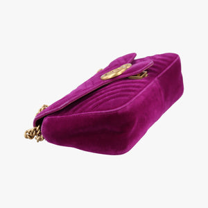 Vintage Gucci GG Marmont Purple velour 448497 shoulderbag | stylenewstar