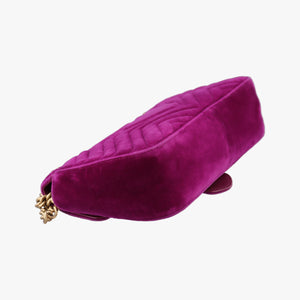 Vintage Gucci GG Marmont Purple velour 448497 shoulderbag | stylenewstar