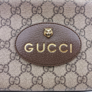 Pre-owned Gucci Neo Messenger beige×brown PVC coated canvas ×Leather 476466 shoulderbag | stylenewstar