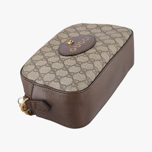 Pre-owned Gucci Neo Messenger beige×brown PVC coated canvas ×Leather 476466 shoulderbag | stylenewstar