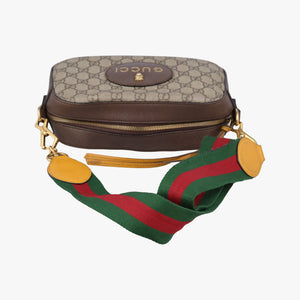 Pre-owned Gucci Neo Messenger beige×brown PVC coated canvas ×Leather 476466 shoulderbag | stylenewstar