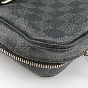 Pre-owned Louis Vuitton Porte Documents Voyage PM Noir Damier Graphite N41478 handbag | stylenewstar