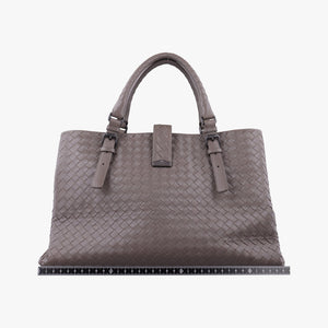 Secondhand Bottega Veneta Roma Intrecciato Brown lambskin handbag | stylenewstar