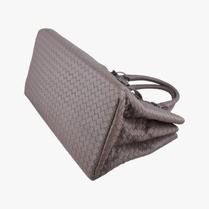 Secondhand Bottega Veneta Roma Intrecciato Brown lambskin handbag | stylenewstar