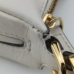 Pre-owned Fendi Nano Fendigraphy White Leather 7AS089 handbag | stylenewstar