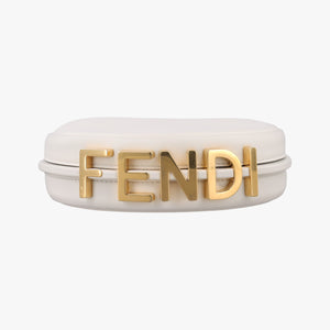 Pre-owned Fendi Nano Fendigraphy White Leather 7AS089 handbag | stylenewstar
