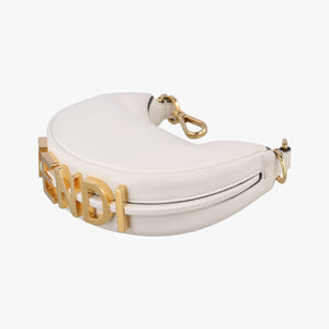 Pre-owned Fendi Nano Fendigraphy White Leather 7AS089 handbag | stylenewstar