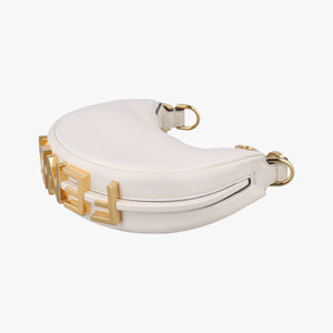 Pre-owned Fendi Nano Fendigraphy White Leather 7AS089 handbag | stylenewstar
