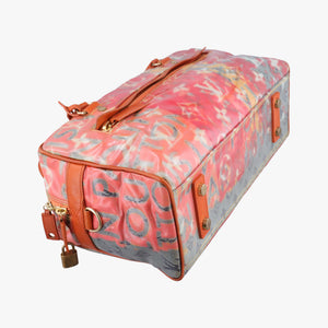 Pre-owned Louis Vuitton Weekender PM Rose×Multicolor Monogram Pulp M95734 handbag | stylenewstar