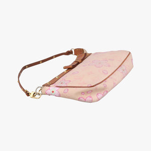 Pre-owned Louis Vuitton Cherry Blossom Pochette Accessoire Pink Monogram Canvas × Vachetta Leather M92007 handbag | stylenewstar