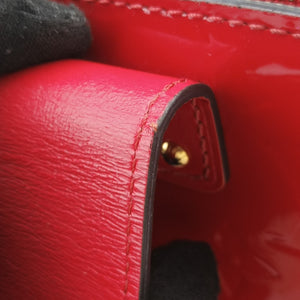Secondhand Louis Vuitton Trunk Clutch Red Vernis M90500 shoulderbag | stylenewstar