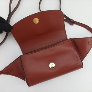 Pre-owned Chloe Chloe C Brown Leather × Suede bum bag/waist bag | stylenewstar