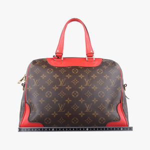 Pre-owned Louis Vuitton RETIRO PM brown×CERISE Monogram Canvas×calf leather M40546 shoulderbag | stylenewstar