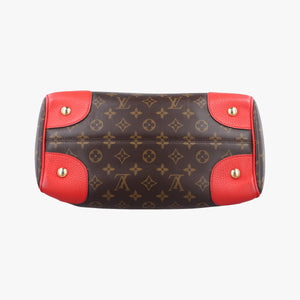 Pre-owned Louis Vuitton RETIRO PM brown×CERISE Monogram Canvas×calf leather M40546 shoulderbag | stylenewstar