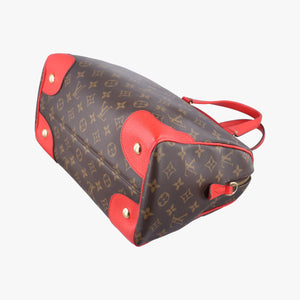 Pre-owned Louis Vuitton RETIRO PM brown×CERISE Monogram Canvas×calf leather M40546 shoulderbag | stylenewstar