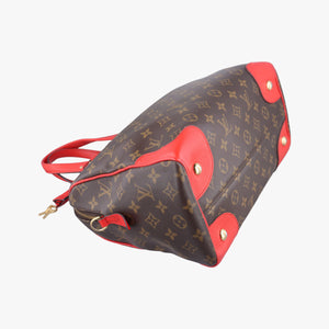 Pre-owned Louis Vuitton RETIRO PM brown×CERISE Monogram Canvas×calf leather M40546 shoulderbag | stylenewstar