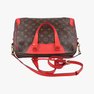 Pre-owned Louis Vuitton RETIRO PM brown×CERISE Monogram Canvas×calf leather M40546 shoulderbag | stylenewstar