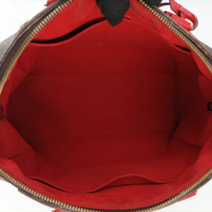 Pre-owned Louis Vuitton RETIRO PM brown×CERISE Monogram Canvas×calf leather M40546 shoulderbag | stylenewstar
