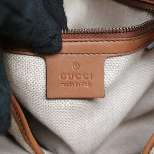 Vintage Gucci Horsebit Lady Web Beige×Brown Leather×canvas 383848 shoulderbag | stylenewstar