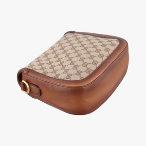 Vintage Gucci Horsebit Lady Web Beige×Brown Leather×canvas 383848 shoulderbag | stylenewstar