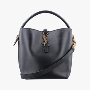 Vintage Yves Saint Laurent LE 37 bucket Black Leather 749036 shoulderbag | stylenewstar
