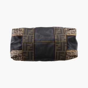 Secondhand Fendi Zucca Zucchino Mixed Balck x Brown PVC coated canvas 8BL095 handbag | stylenewstar