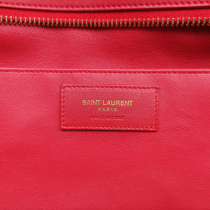 Pre-owned Yves Saint Laurent Downtown Cabas Red Leather x Suede 436832 shoulderbag | stylenewstar