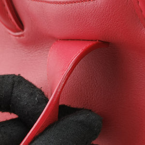 Pre-owned Yves Saint Laurent Downtown Cabas Red Leather x Suede 436832 shoulderbag | stylenewstar