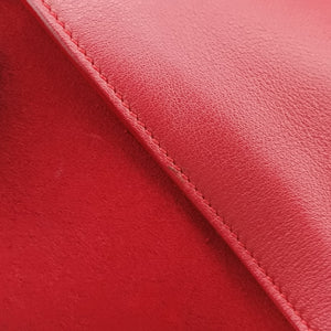 Pre-owned Yves Saint Laurent Downtown Cabas Red Leather x Suede 436832 shoulderbag | stylenewstar