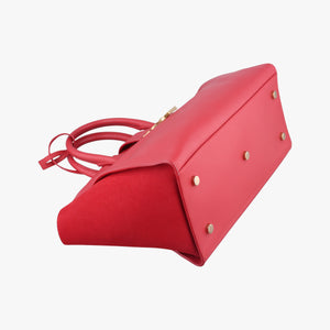 Pre-owned Yves Saint Laurent Downtown Cabas Red Leather x Suede 436832 shoulderbag | stylenewstar