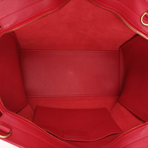 Pre-owned Yves Saint Laurent Downtown Cabas Red Leather x Suede 436832 shoulderbag | stylenewstar