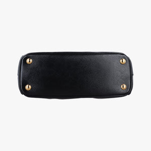 Pre-owned Prada Galleria Black SAFFIANO patent BN2274 shoulderbag | stylenewstar