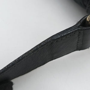 Pre-owned Gucci Guccissima Messenger Black Leather 201448 shoulderbag | stylenewstar