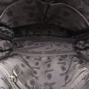 Pre-owned Gucci Guccissima Messenger Black Leather 201448 shoulderbag | stylenewstar