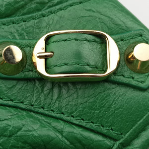 Pre-owned Balenciaga Classic City Mini Green lambskin shoulderbag | stylenewstar