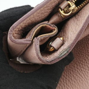 Pre-owned Burberry Banner Pink Leather × Canvas shoulderbag | stylenewstar