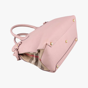 Pre-owned Burberry Banner Pink Leather × Canvas shoulderbag | stylenewstar