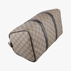 Pre-owned Gucci GG plus GG Supreme beige×black PVC coated canvas 203696 handbag | stylenewstar