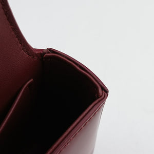 Pre-owned Celine Chain Claude Triomphe Red Leather shoulderbag | stylenewstar