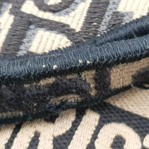 Vintage Christian Dior Saddle Navy jacquard shoulderbag | stylenewstar
