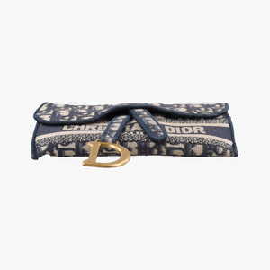 Vintage Christian Dior Saddle Navy jacquard shoulderbag | stylenewstar