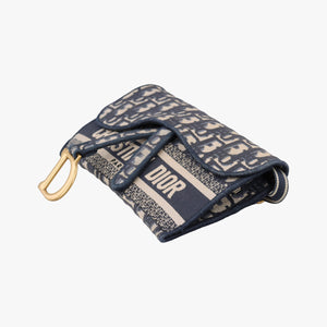 Vintage Christian Dior Saddle Navy jacquard shoulderbag | stylenewstar