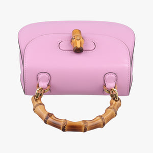 Pre-owned Gucci Bamboo Pink Leather 686864 shoulderbag | stylenewstar